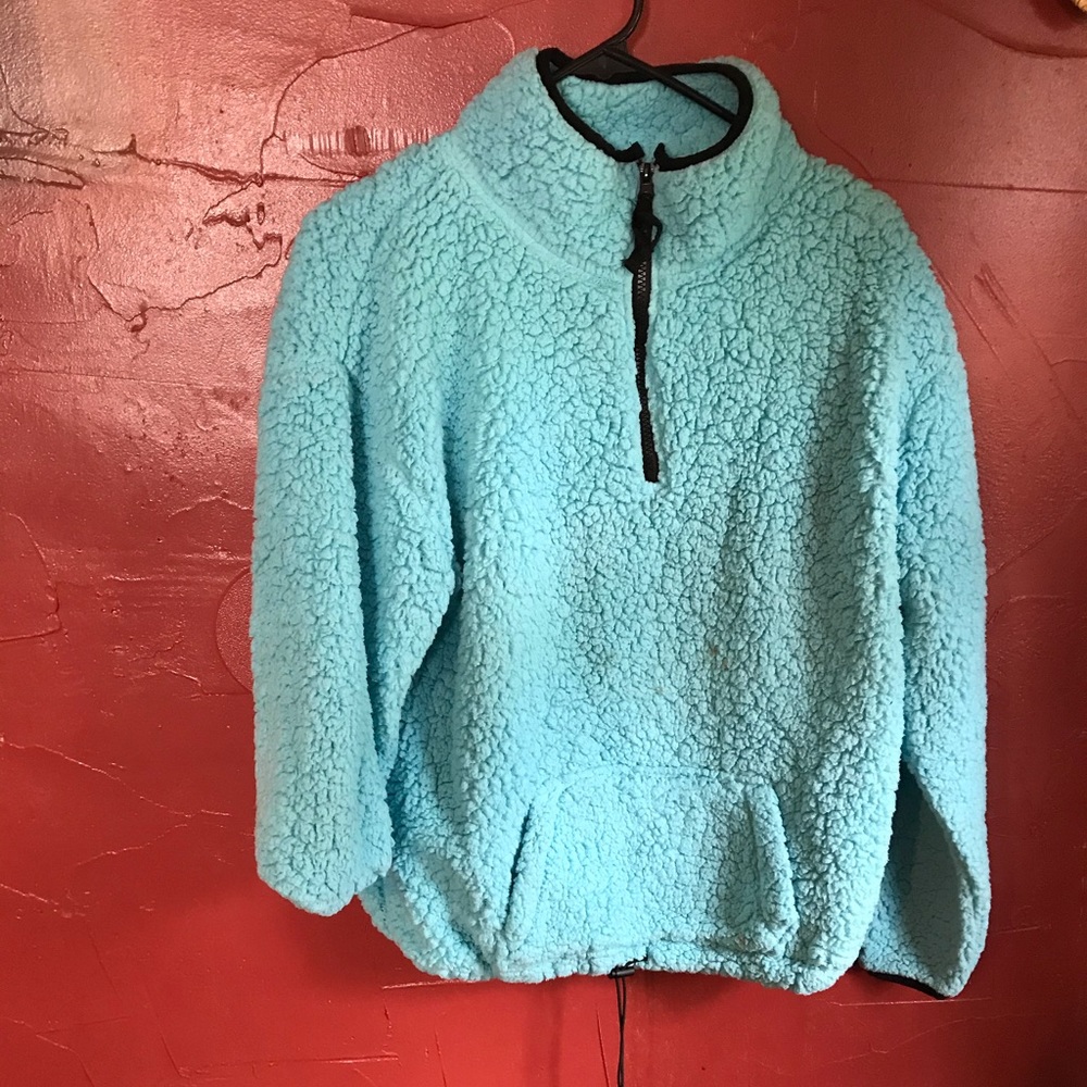Turquoise teddy jacket